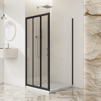 Душевой уголок BELBAGNO UNO-195-AHF-31-120/90-P-NERO